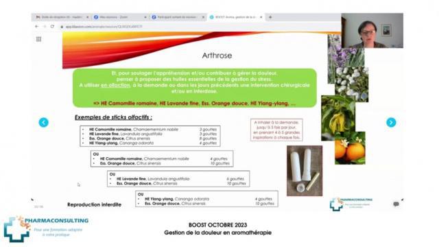 Replay Boost octobre 2023 - La gestion de la douleur en aromathérapie