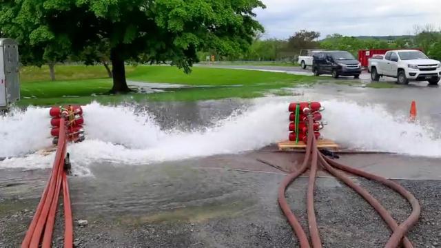 Flow testing 3500 GPM Diesel Fire Pump