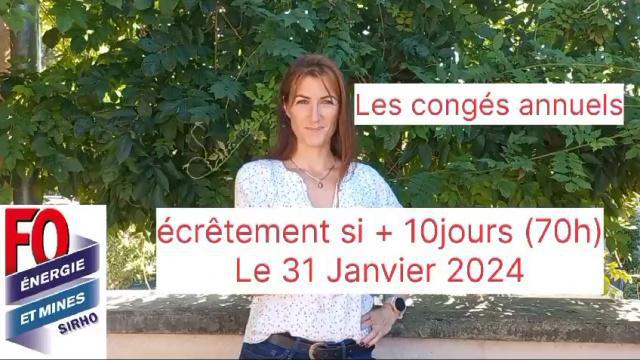 pensez à vos congés avant la fin d'année