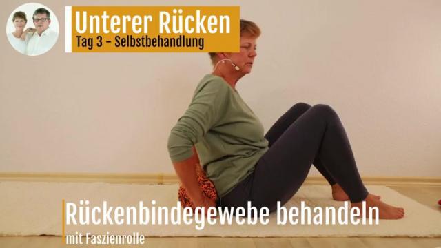 Rücken mit Faszienrolle behandeln