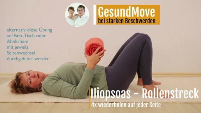 Rollenstreck unterer Rücken bei starken Beschwerden (Tuch)