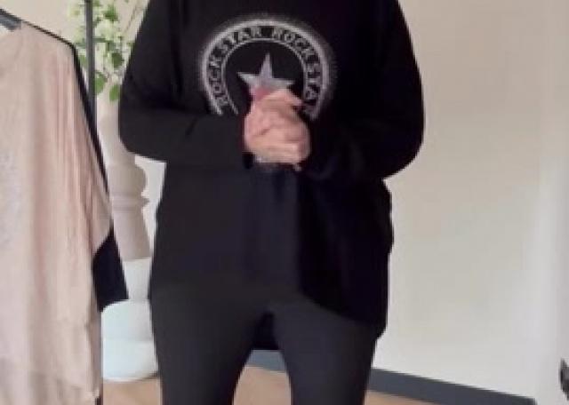 Zachte top & travelstof flair broek