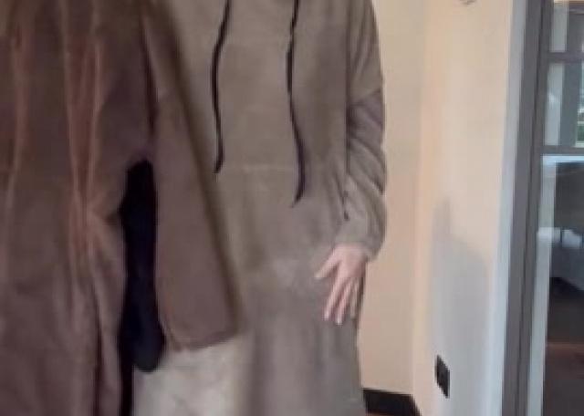 🤎Teddy hoodie jurk 38-48