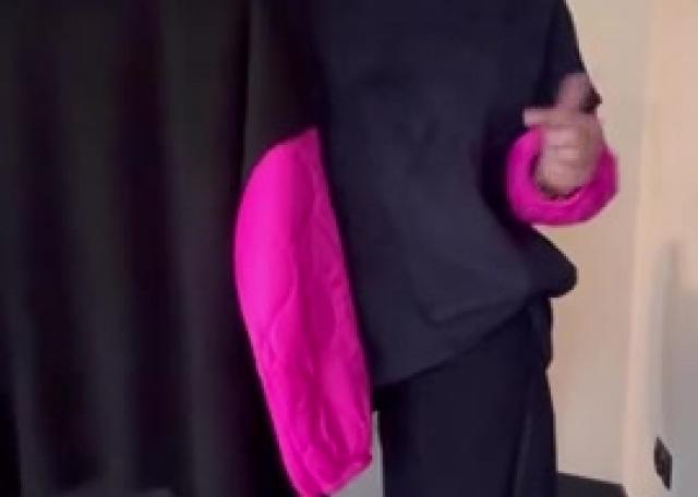 💙Teddy sweater fuchsia mouw 38-48