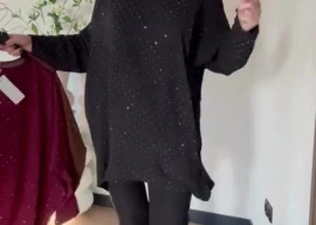 ✨Glitter tuniek & Travelstof broek met glitter