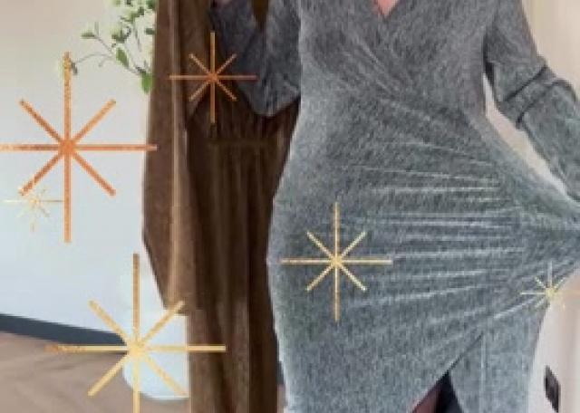 ✨Glitter jurk met split 38-48