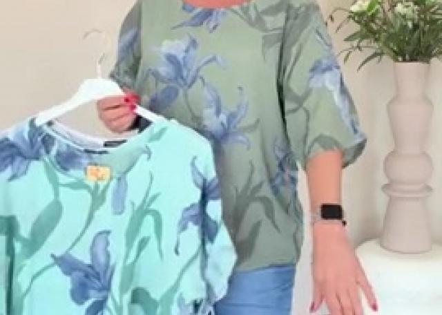 🌸 Bloemenprint top 38-44