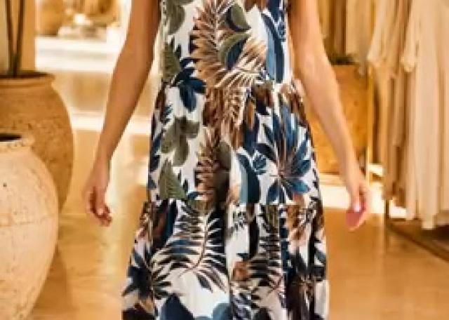 👗 Print jurk M/L