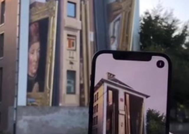 Fresque murale en réalité augmentée par Leon Kir