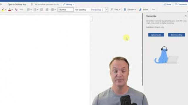 How to Transcribe Audio to Text in Microsoft Word Online