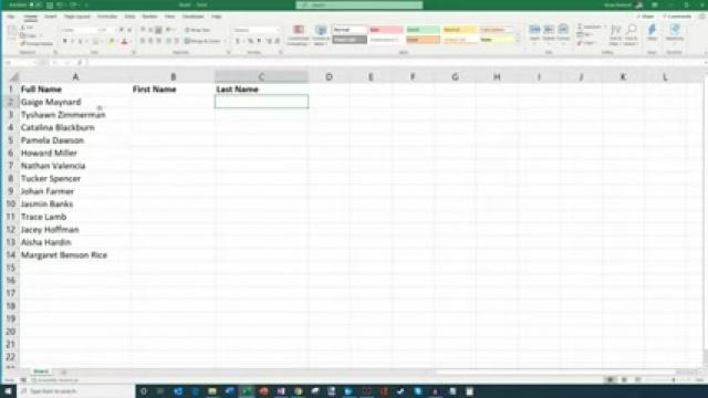 How to Separate Names in Excel