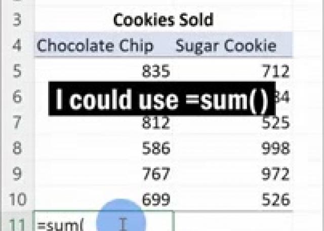 Sum values in Excel with a simple shortcut