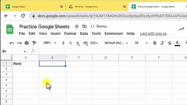 Beginners Google Sheets Tutorial - Lesson 1