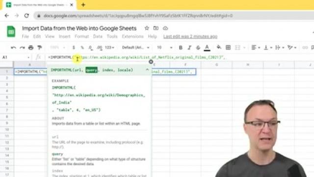 How to Import Data from Webpages into Google Sheets