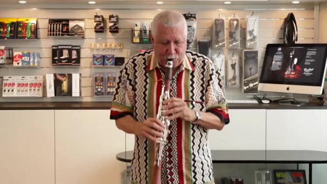 Paquito d'Rivera and his friends visiting the New York Vandoren Studio