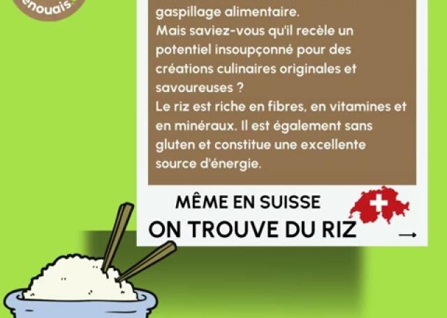 Recette anti-gaspi n°18. Riz cuit