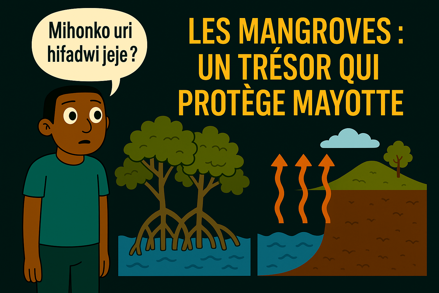 Les mangroves : gardiennes du littoral 🌊