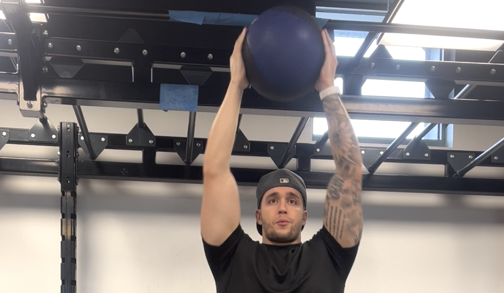 Medicine Ball Shoulder Press