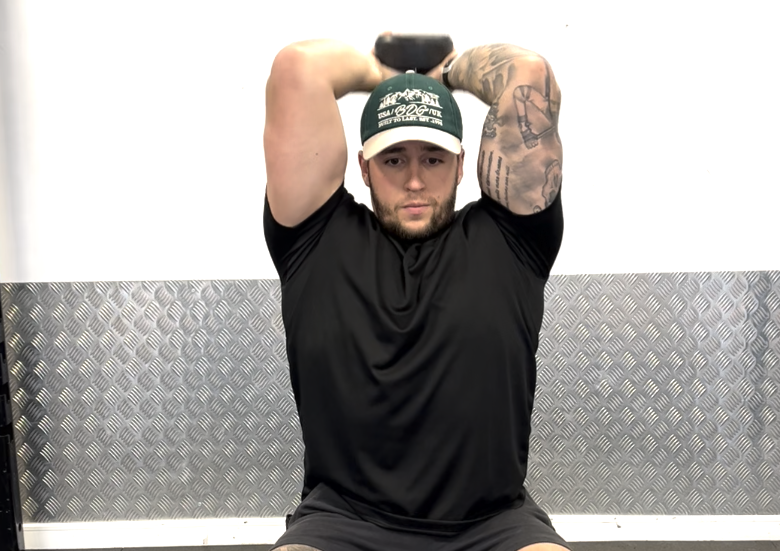 Dumbbell Seated Overhead Tricep Extension