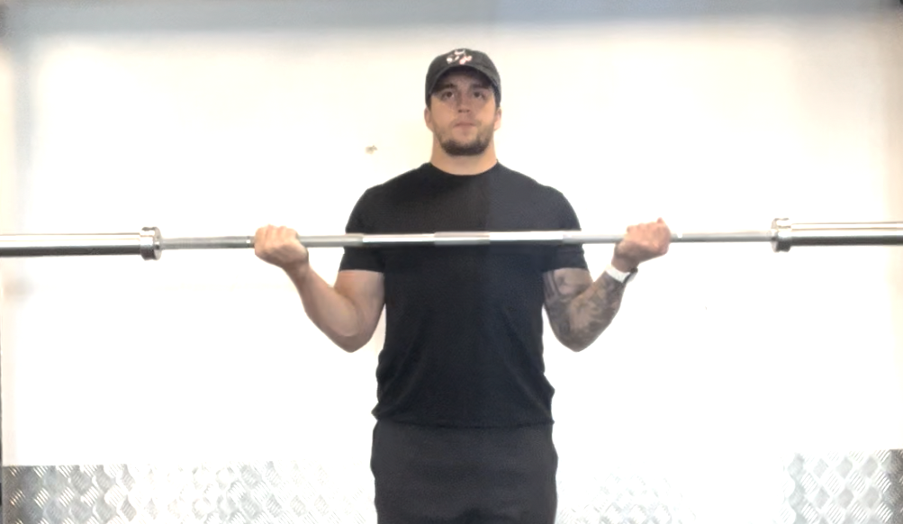 Barbell Wide Grip Bicep Curl