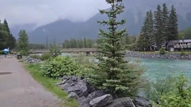 View of Canmore's river