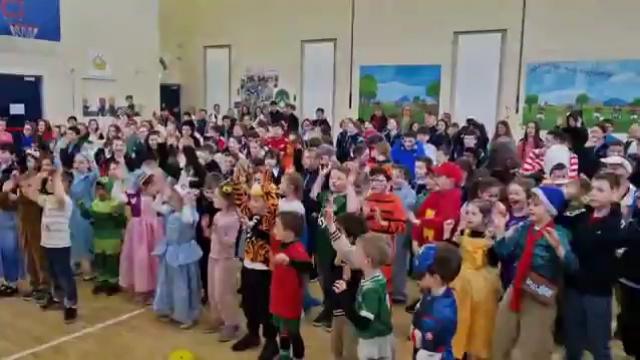 We had another whole school Sing-A-Long this morning....who said we can't have fun at school!!